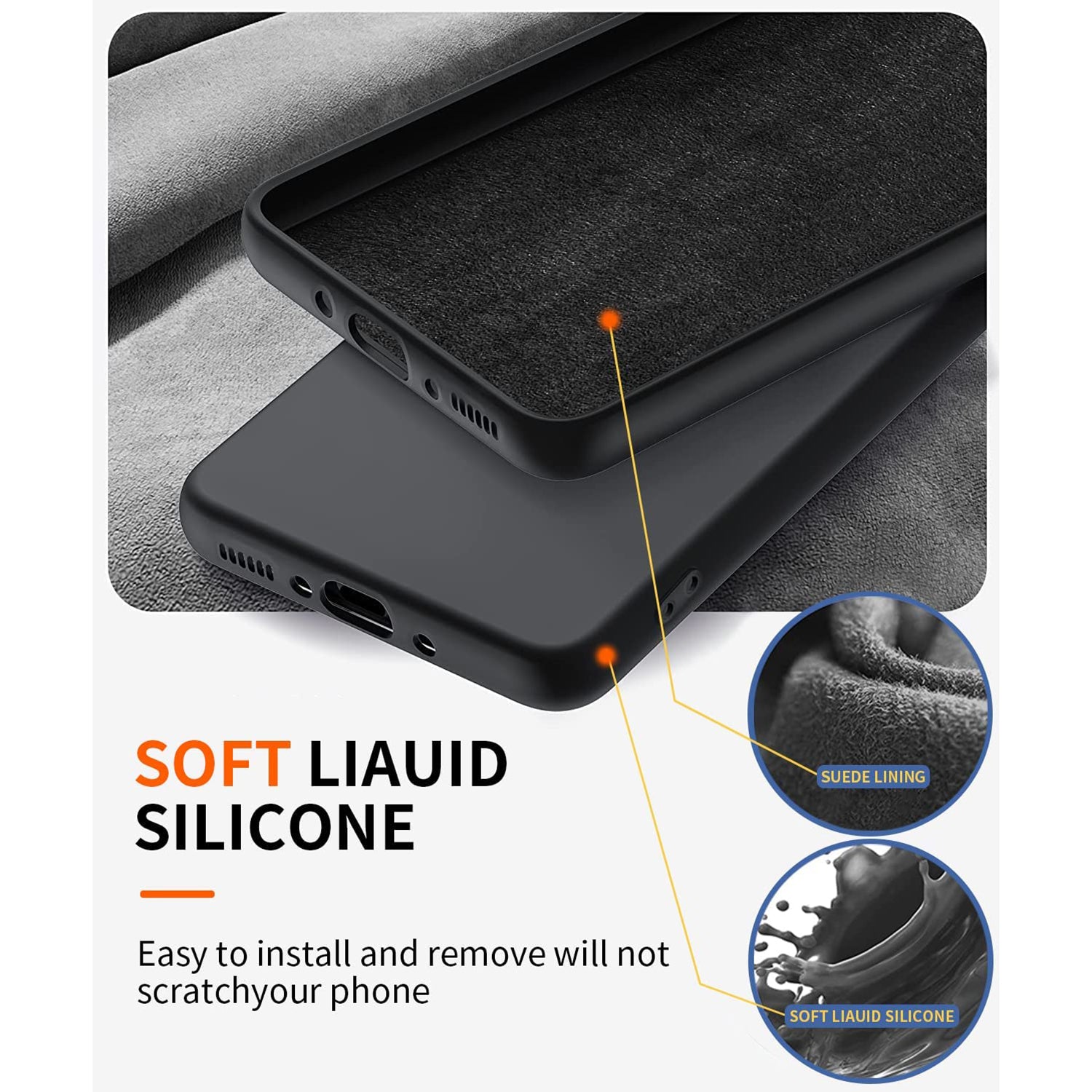 For Samsung Galaxy A55 5G Case Kickstand Liquid Silicone Cover with 2.5D Arc Edge Tempered Glass Film For Samsung Galaxy A55 5G Case Kickstand Liquid Silicone Cover with 2.5D Arc Edge Tempered Glass Film